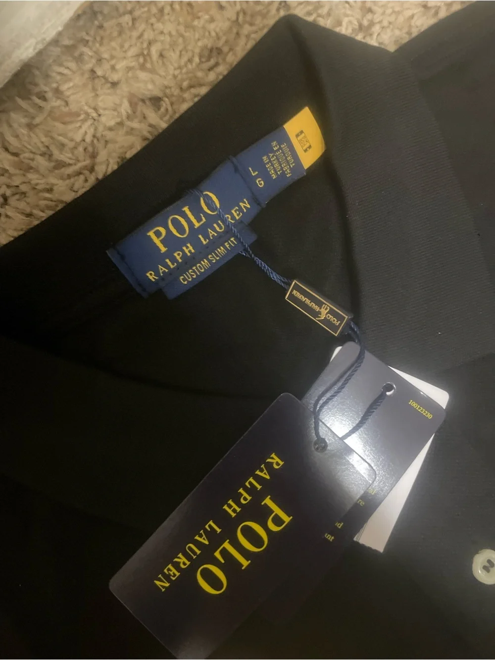 Ralph Lauren Black Chicago Logo Polo Shirt